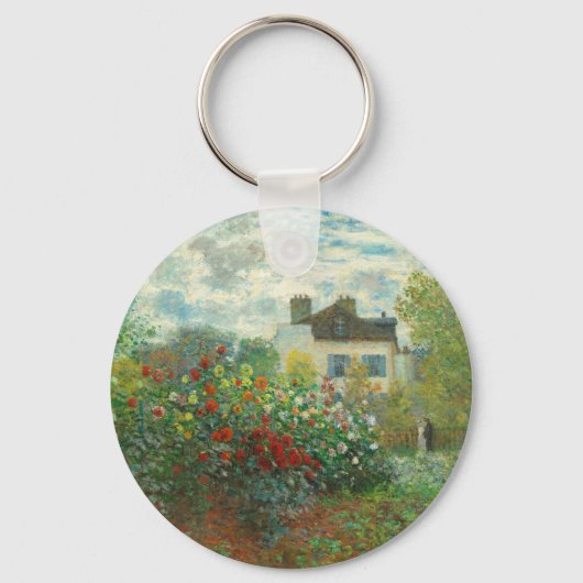 Monet Kunstenaarstuin in Argenteuil Schilderij Sleutelhanger (Voorkant)