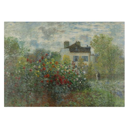 Monet Kunstenaarstuin in Argenteuil Schilderij Snijplank (Voorkant)