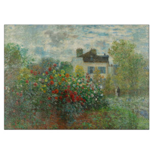 Monet Kunstenaarstuin in Argenteuil Schilderij Snijplank