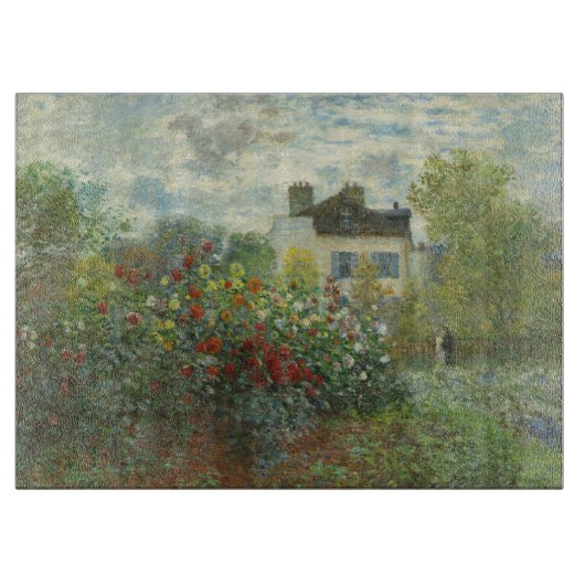 Monet Kunstenaarstuin in Argenteuil Schilderij Snijplank (Voorkant)