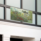 Monet Kunstenaarstuin in Argenteuil Schilderij Spandoek (Buitenkant Gebouw)