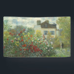 Monet Kunstenaarstuin in Argenteuil Schilderij Spandoek<br><div class="desc">Claude Monet - De tuin van de kunstenaar in Argenteuil (Een hoek van de tuin met Dahlias) door Claude Monet,  1873 in de National Gallery of Art. Een prachtig buitenbeeld van de vader van het Impressionisme.</div>
