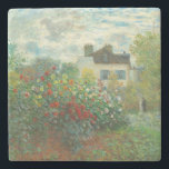 Monet Kunstenaarstuin in Argenteuil Schilderij Stenen Onderzetter<br><div class="desc">Claude Monet - De tuin van de kunstenaar in Argenteuil (Een hoek van de tuin met Dahlias) door Claude Monet,  1873 in de National Gallery of Art. Een prachtig buitenbeeld van de vader van het Impressionisme.</div>