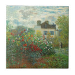 Monet Kunstenaarstuin in Argenteuil Schilderij Tegeltje<br><div class="desc">Claude Monet - De tuin van de kunstenaar in Argenteuil (Een hoek van de tuin met Dahlias) door Claude Monet,  1873 in de National Gallery of Art. Een prachtig buitenscène door de vader van het Impressionisme.</div>