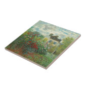 Monet Kunstenaarstuin in Argenteuil Schilderij Tegeltje (Zijkant)