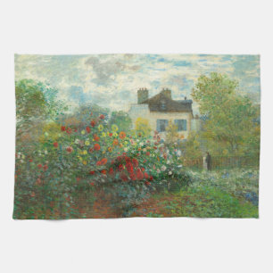Monet Kunstenaarstuin in Argenteuil Schilderij Theedoek