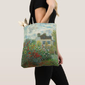 Monet Kunstenaarstuin in Argenteuil Schilderij Tote Bag (Dichtbij)
