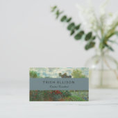 Monet Kunstenaarstuin in Argenteuil Schilderij Visitekaartje (Staand voorkant)