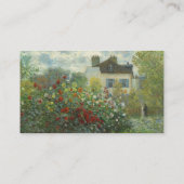 Monet Kunstenaarstuin in Argenteuil Schilderij Visitekaartje (Achterkant)