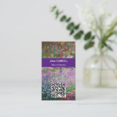 Monet - Kunstenaarstuin in Giverny - QR Code Visitekaartje (Staand voorkant)