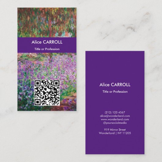 Monet - Kunstenaarstuin in Giverny - QR Code Visitekaartje (Voorkant / Achterkant)