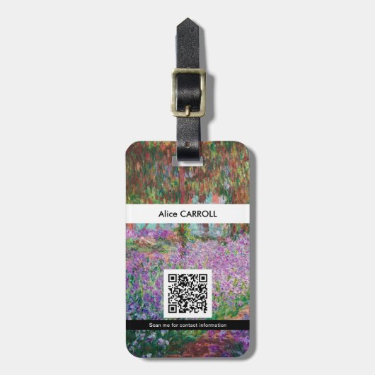 Monet - Kunstentuin in Giverny - QR-code Bagagelabel (Voorkant verticaal)