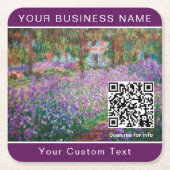 Monet - Kunstentuin in Giverny - QR-code Kartonnen Onderzetters (Voorkant)
