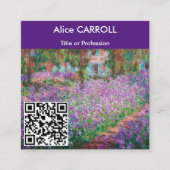 Monet - Kunstentuin in Giverny - QR-code Vierkante Visitekaartje (Voorkant)