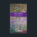 Monet - Kunstentuin in Giverny - QR-code Visitekaartje<br><div class="desc">The Artists Garden at Giverny / Le Jardin de l'artiste a Giverny - Claude Monet,  1900</div>