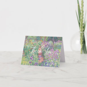 Monet Kunstschilderij Paarse Iris Bloementuin Bedankkaart