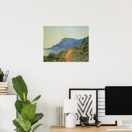 Monet - La Corniche Near Monaco Poster (Thuiskantoor)
