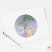 Monet Lady met paraplu Stickers (Envelop)