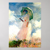 Monet Lady met Parasol-Poster Poster (Voorkant)