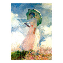 Monet Lady met Parasol-Poster