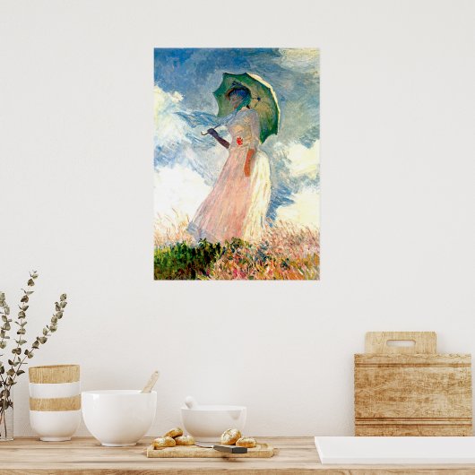 Monet Lady met Parasol-Poster Poster (Keuken)