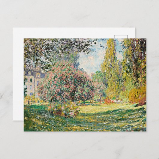 Monet - Landschap, het Parc Monceau, Briefkaart (Voorkant / Achterkant)