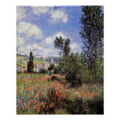 Monet - Lane in het papaverveld, Perfect Poster (Voorkant)