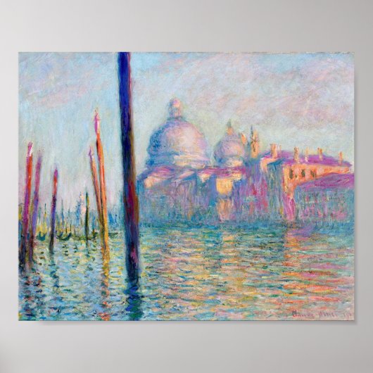 Monet Le Grand Canal Impressionist People Famous Poster (Voorkant)