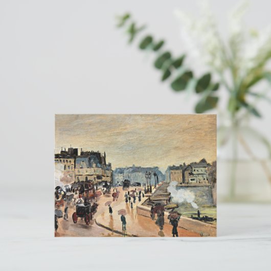 Monet - Le Pont Neuf, Impressionistisch schilderij Briefkaart (Staand voorkant)