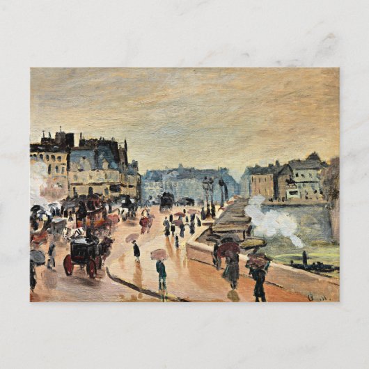 Monet - Le Pont Neuf, Impressionistisch schilderij Briefkaart (Voorkant)