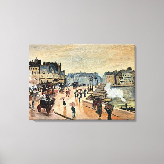 Monet - Le Pont Neuf, Impressionistisch schilderij Canvas Afdruk (Voorkant)