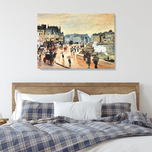 Monet - Le Pont Neuf, Impressionistisch schilderij Canvas Afdruk (Insitu (Slaapkamer))