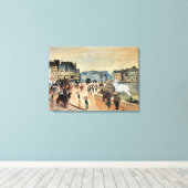 Monet - Le Pont Neuf, Impressionistisch schilderij Canvas Afdruk (Insitu (Houten vloer))