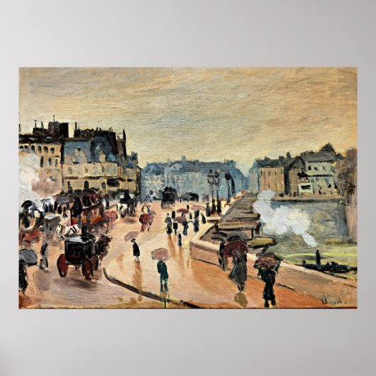 Monet - Le Pont Neuf Poster (Voorkant)