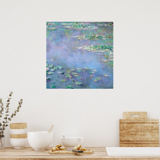 Monet Les Nympheas Water Lilies Fine Art Poster (Keuken)