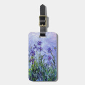 Monet Lila Irises Bagagelabel (Voorkant verticaal)