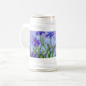 Monet Lila Irises Bierpul (Voorkant links)