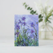 Monet Lila Irises Briefkaart (Staand voorkant)