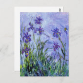 Monet Lila Irises Briefkaart (Voorkant / Achterkant)