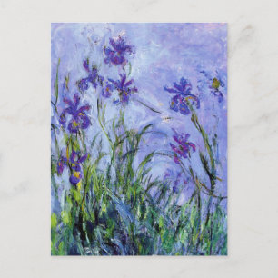 Monet Lila Irises Briefkaart