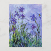Monet Lila Irises Briefkaart (Voorkant)