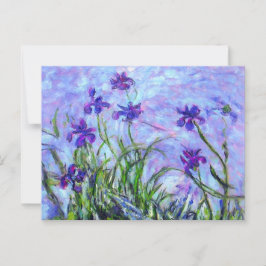 Monet Lila Irises Briefkaart