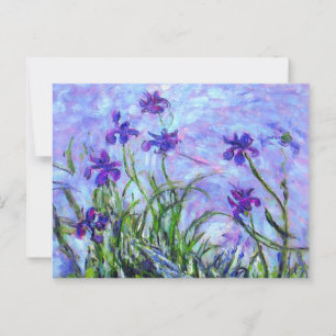 Monet Lila Irises Briefkaart