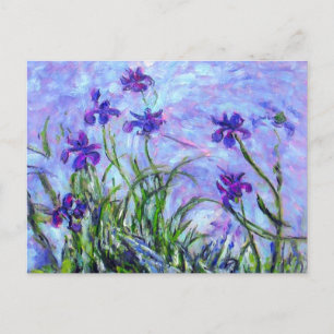 Monet Lila Irises Briefkaart
