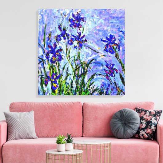 Monet - Lila Irises Canvas Afdruk (Insitu (Woonkamer))