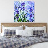 Monet - Lila Irises Canvas Afdruk (Insitu (Slaapkamer))