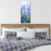 Monet Lila Irises Canvas Afdruk (Insitu (Slaapkamer))