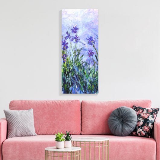 Monet Lila Irises Canvas Afdruk (Insitu (Woonkamer))