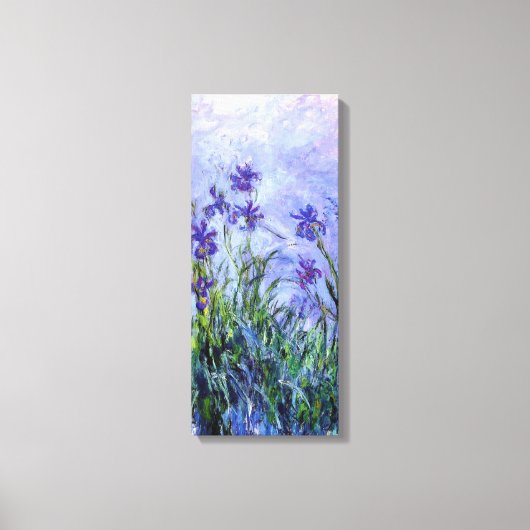 Monet Lila Irises Canvas Afdruk (Voorkant)
