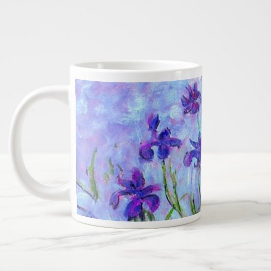 Monet Lila Irises Grote Koffiekop (Links)